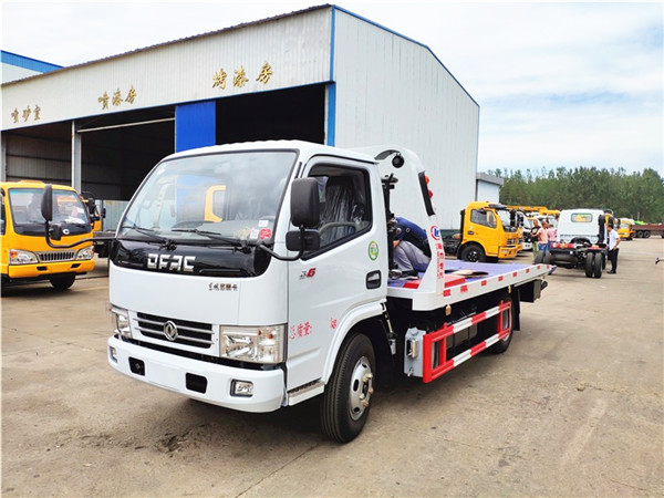 熱銷藍(lán)牌一拖二平板清障車，C證即可駕駛